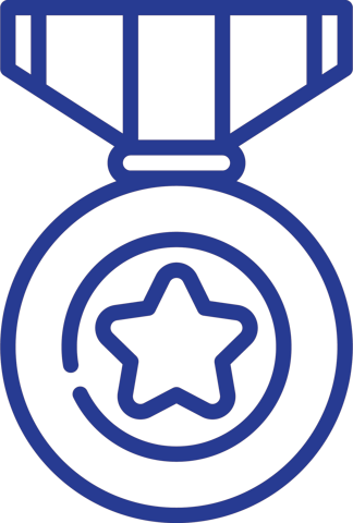 medal blue